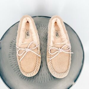 UGG Tan Slippers with Soft Slip-On Design